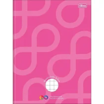 Caderno Brochura Neuro Quadriculado 2 cm X 2 cm Rosa C/ 40 Fls. - Tilibra