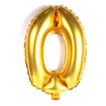 Balão N° 0 Metalizado Dourado 16'' 40 cm  - Tema Festas