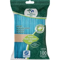 Palito De Picolé Ponta Redonda Azul C/ 100 UN. - Theoto Eco