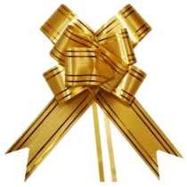 Laço Pronto Amarelo E Dourado 28 mm  - Make+