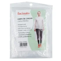 Capa De Chuva Descartável Transparente Adulto  - Facinato