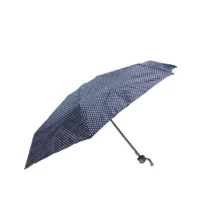 Guarda-Chuva C/ Haste Telescópica Estampado Azul Marinho 110 cm X 53 cm Aberto  - Facinato