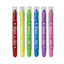 Giz De Cera Retratil Tiligel Aquarelável C/ 6 Cores UN. - Tilibra