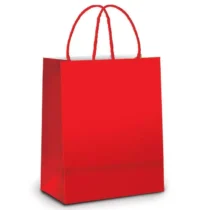Sacola De Papel Vermelho 32 cm X 26,5 cm X 13 cm C/ 10  - Cromus