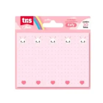 Bloco Adesivo Holic Fofy Rosa Claro 100 mm X 75 mm C/ 30 UN. - Tris