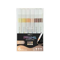 Marcadores Acrílicos Prisma Tons De Pele C/ 6 Cores UN. - Onda