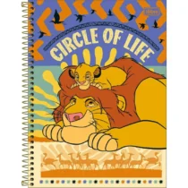 Cadeno Espiral Rei Leão Circle Of Life 10 Mat. C/ 160 Fls.  - Tilibra