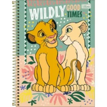 Cadeno Espiral Rei Leão Wildly Good Times 10 Mat. C/ 160 Fls.  - Tilibra