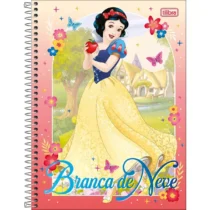 Cadeno Espiral Princesas Disney Branca De Neve 10 Mat. C/ 160 Fls.  - Tilibra