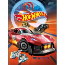 Caderno Brochura Hot Wheels Vermelho 80 Fls.  - Tilibra