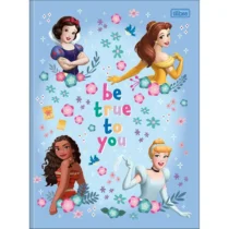 Caderno Brochura Princesas Disney Be True To You 80 Fls.  - Tilibra