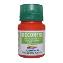 Tinta Acrílica Fosca Vermelho Fogo 37 ml  - Corfix