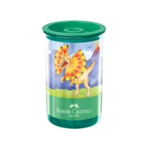 Apontador Dinossauro Verde C/ Depósito C/ 1 Furo UN. - Faber-Castell