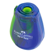 Apontador Vai E Vem Azul C/ Depósito C/ 1 Furo UN. - Faber-Castell