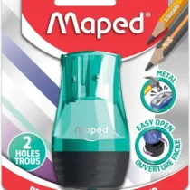 Apontador Tonic Metal Verde C/ Depósito C/ 2 Furos UN. - Maped