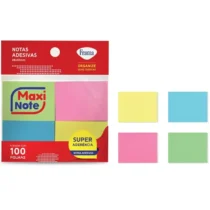 Bloco Adesivo 38 mm X 50 mm C/ 4 Cores Tom Pastel 100 FLS. UN. - Maxi