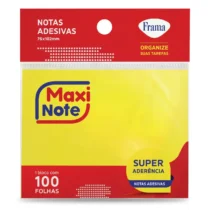 Bloco Adesivo 76 mm X 102 mm Neon Amarelo  C/ 100 FLS. - Maxi
