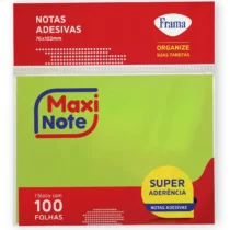Bloco Adesivo 76 mm X 102 mm Neon Verde  C/ 100 FLS. - Maxi