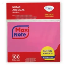 Bloco Adesivo 76 mm X 102 mm Neon Rosa  C/ 100 FLS. - Maxi