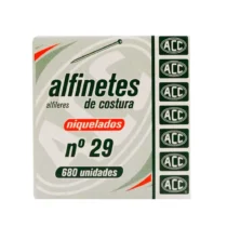 ALFINETES DE COSTURA N° 29 NIQUELADOS C/ 680 UN. - ACC