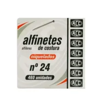 ALFINETES DE COSTURA N° 24 NIQUELADOS C/ 460 UN. - ACC