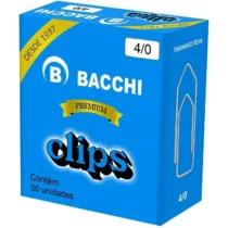 Clips 4/0 Metálicos C/ 50 UN. - Bacchi