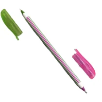 Caneta Esferográfica Doble 1.0 Rosa E Verde UN. - Bazze