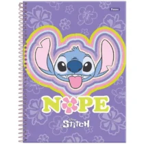 Caderno Espiral Stitch Nope 10 Mat. C/ 160 Fls.  - Foroni