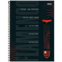 Caderno Flamengo Preto C/ 10 Mat. C/ 160 Fls.  - Foroni