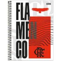 Caderno Flamengo Branco C/ 10 Mat. C/ 160 Fls.  - Foroni