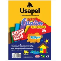 Papel Color Set A4 Peso 40 120 g/m² C/  24 Fls.  - Usapel