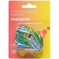 Clips Coloridos 28 mm C/ 100 UN. - Maxprint