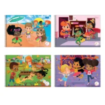 Caderno Meia Pauta Sapeca 40 Fls. - Tilibra ( Capas Diversas )