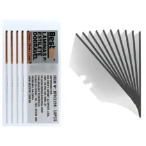 Lâminas P/ Estilete Dobrável 59 mm X 19 mm X 0,5 mm C/ 10 Pçs. - Bestfer