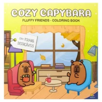 Livro De Colorir Fluffy Friends Cozy Capybara UN. - Todolivro