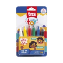 Giz P/ Pintura Facial Toy C/ 6 Cores UN. - Tris