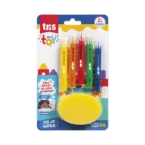Giz De Banho Toy C/ 5 Cores + Esponja UN. - Tris