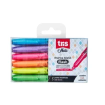 Marca Texto Flash Glitter C/6 UN. - Tris