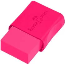 Borracha Max Neon Rosa C/ Cinta Plástica UN. - Faber-Castell
