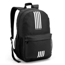 Mochila Juvenil Preta C/Listras UN. -Seanite