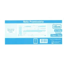 Nota Promissória Azul 214 mm X 65 C/ 50 Fls UN. - Tilibra