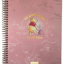 Caderno De 10 Mat. Ursinho Pooh Rosa 160 Fls. – Tilibra