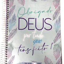 Caderno Palavras Da Vida Obrigado Deus 10 Mat. 160 Fls. – Foroni
