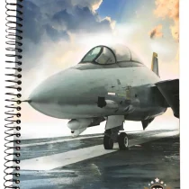 Caderno Air Attack Verde Água 10 Mat. 160 Fls. - SD