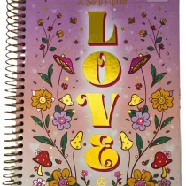 Caderno Gypsy Rosa 10 Mat. 160 Fls. - Tilibra