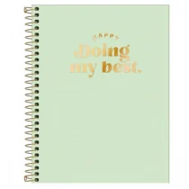 Caderno Espiral Peq. Happy Doing My Best Verde 80 Fls. - Tilibra
