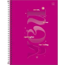 Caderno Espiral Love Pink - Noa  80 Fls. - Tilibra