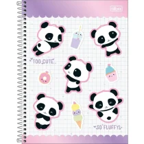 Caderno Espiral Panda - Lovely Friend 80 Fls. - Tilibra