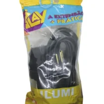 Extensão Elétrica 4,5 M 3 Pinos e 3 Entradas Preto UN. - Ilumi