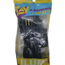 Extensão Elétrica 8 M 3 Pinos e 3 Entradas Preto UN. - Ilumi